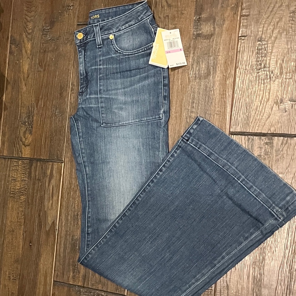 NWT Michael Kors FLARE blue jeans